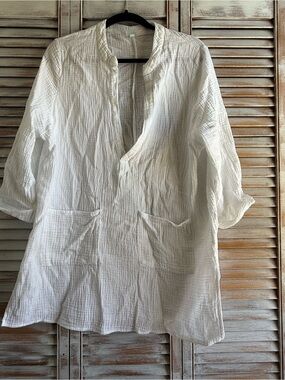 Kona Sol White Gauze Tunic